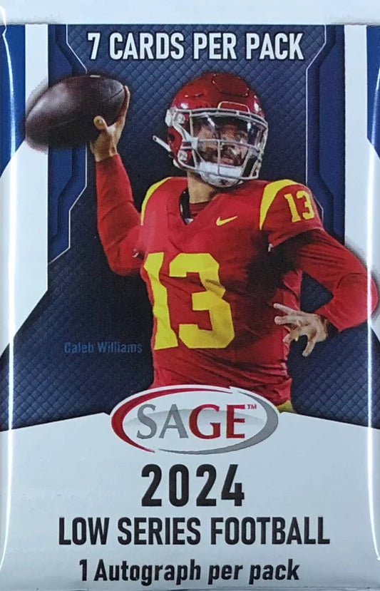 2024 Sage Low Series Football Collegiate 7 cards per pack, 1 Auto per Pack