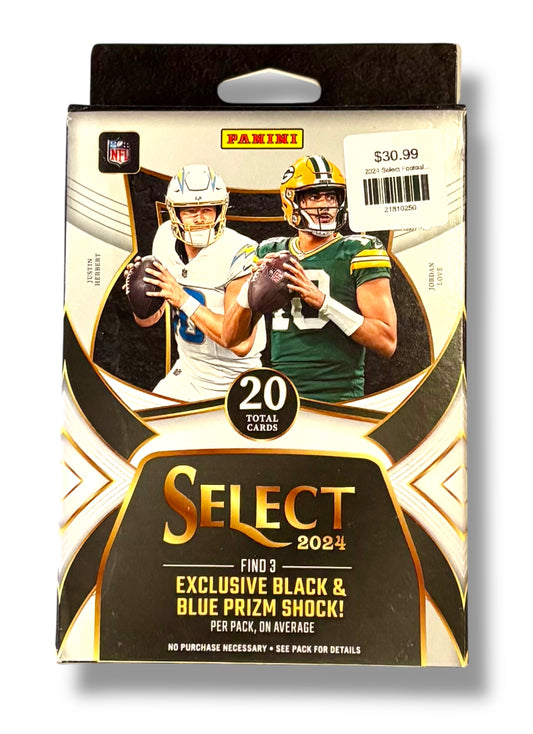 2024 Select Football NFL Hanger Box - Look for Black & Blue Shock Prizm Cards!