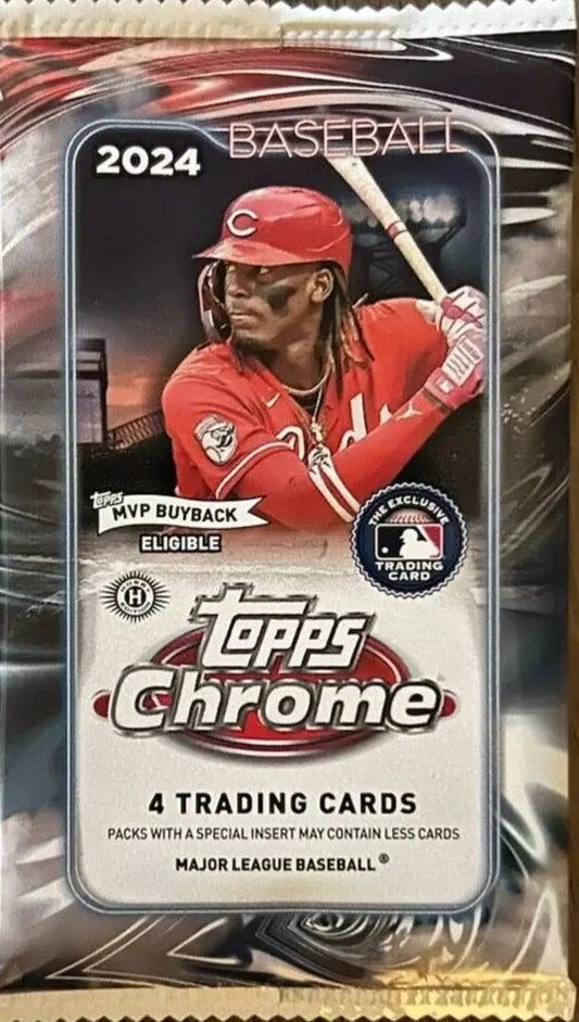 2024 Topps Chrome Baseball Blaster Box Pack 4 cards per Pack
