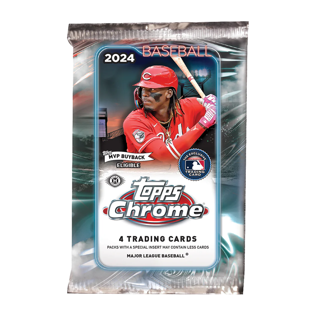 2024 Topps Chrome Baseball Hobby Box Pack 4 cards per Pack