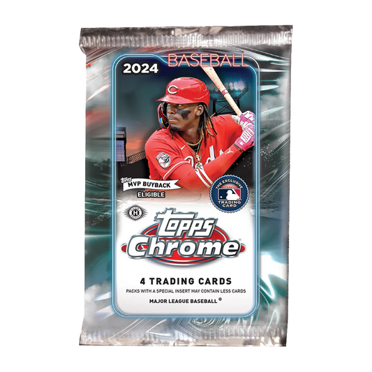 2024 Topps Chrome Baseball Hobby Box Pack 4 cards per Pack