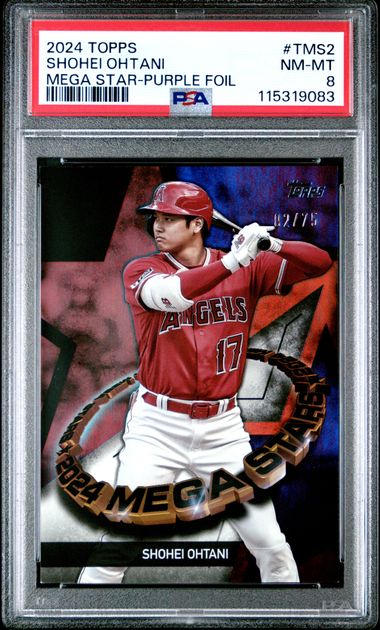2024 Topps Mega Star Purple Foil /75 Shohei Ohtani PSA 8 Pop 1 Rare! - 115319083