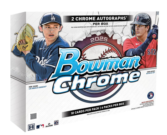 2025 Bowman Chrome Baseball Hobby Box - 2 Chrome Autos per Box