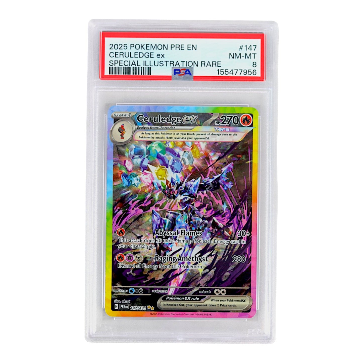 2025 Ceruledge EX #147 PSA 8
