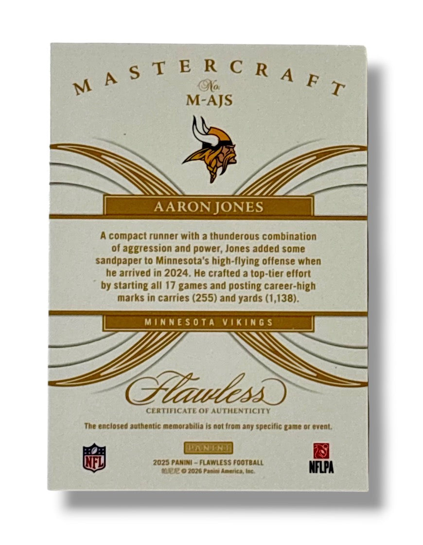 2025 Flawless Mastercraft 2 Color 3x Patch /15 Aaron Jones #M-AJS