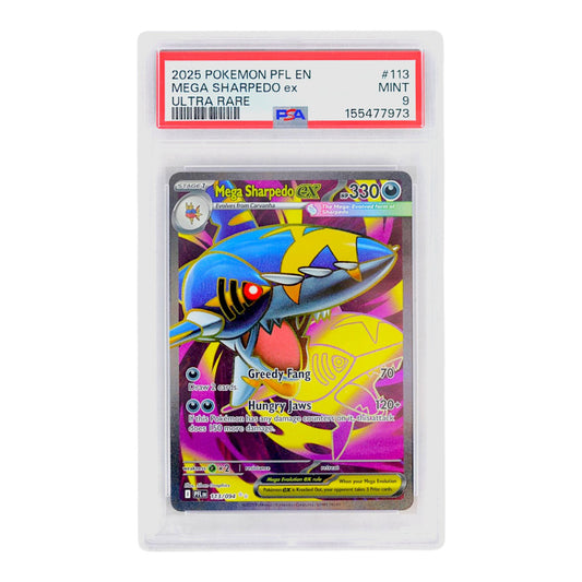 2025 Mega Sharpedo EX #113 PSA 9