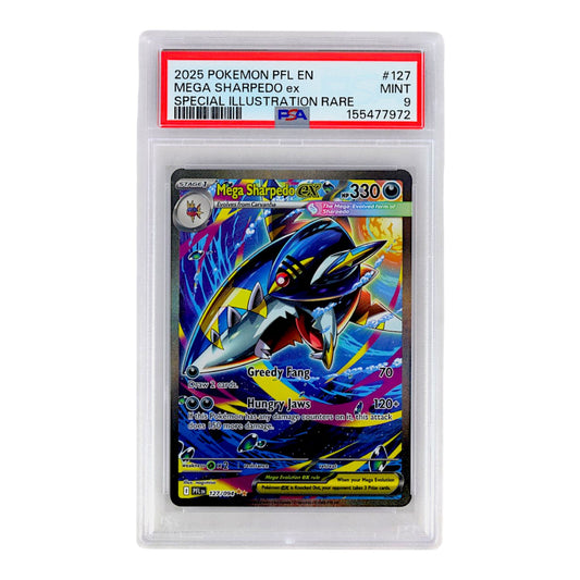 2025 Mega Sharpedo EX #127 PSA 9