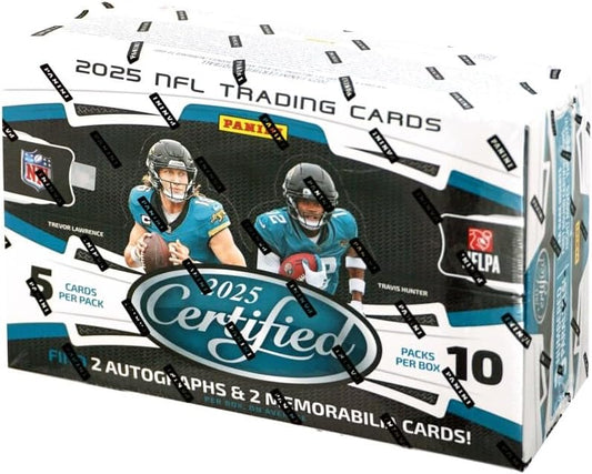2025 Panini Certified Football Hobby Box - 2 Autos and 2 Mem. Cards Guaranteed!