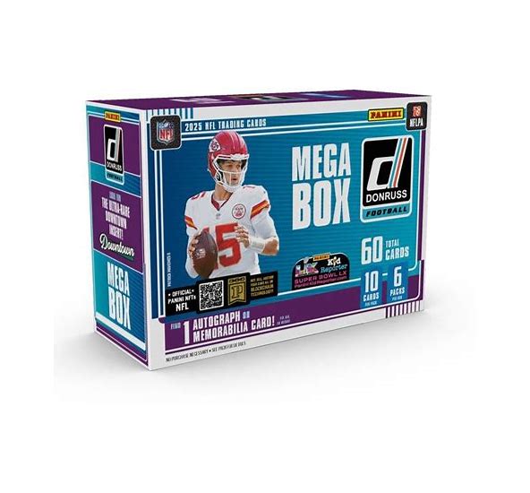 2025 Panini Donruss Target Football Mega Box - 1 Auto or Mem. Card Per Box on Avg.