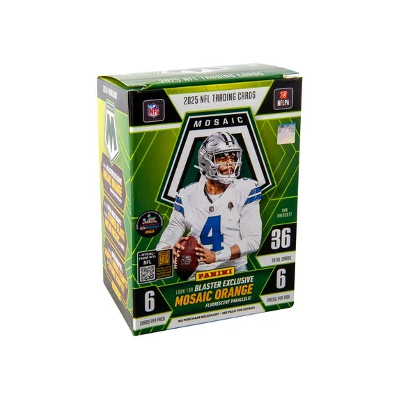 2025 Panini Mosaic Football Walmart Blaster Box - Exclusive Mosaic Orange Inserts!