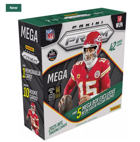 2025 Panini Prizm Mega Box - 5 Exclusive Neon Green Pulsar per Box on Avg.