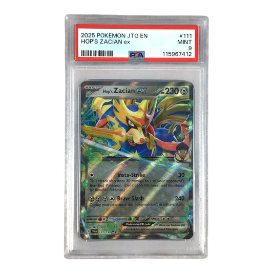 2025 Pokemon JTG EN Hop's Zacian ex #111 - PSA 9