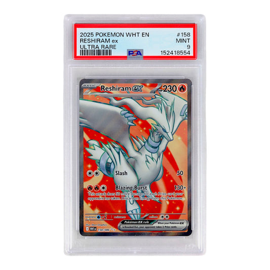 2025 Reshiram EX #158 PSA 9