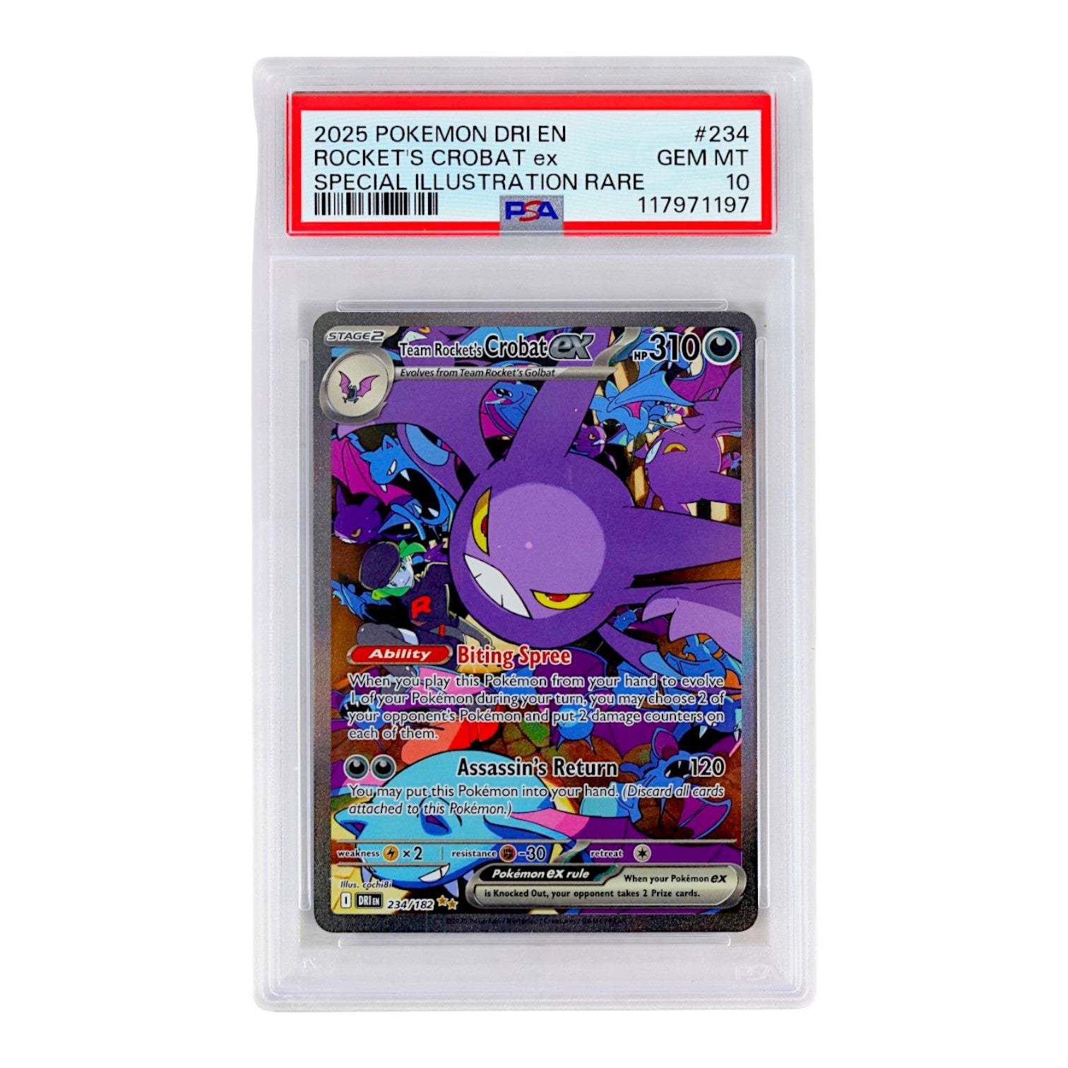2025 Rocket's Crobat EX #234 PSA 10