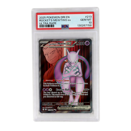 2025 Rocket's Mewtwo ex #213 PSA 10
