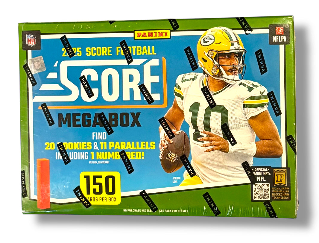 2025 Score NFL Football Mega Box - Includes 20 Rookies & 11 Parallels & 1 Numbered!