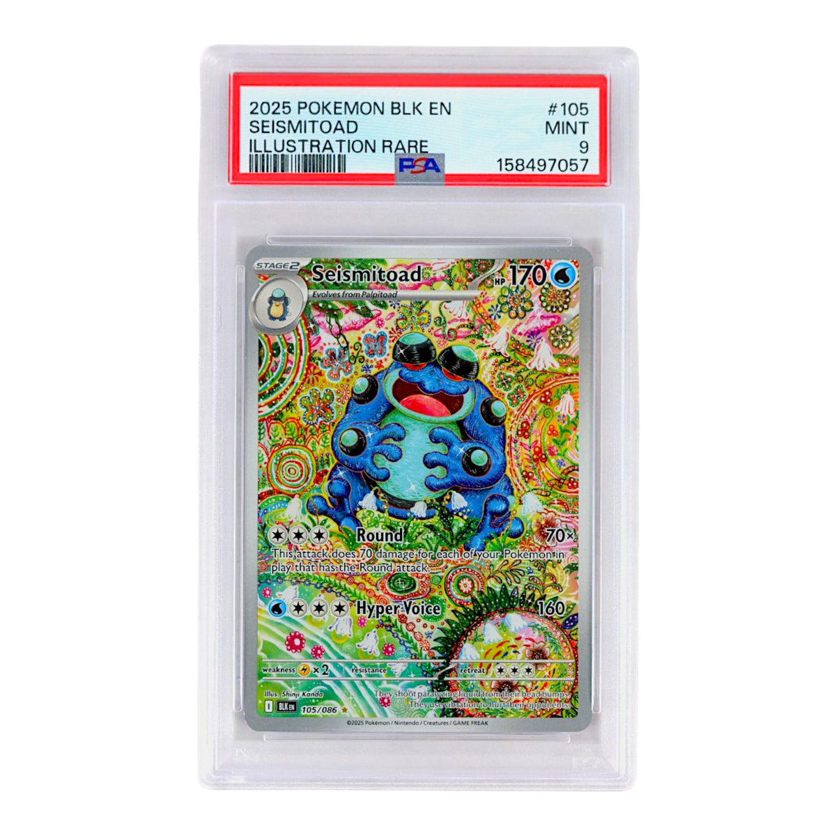 2025 Seismitoad #105 PSA 9