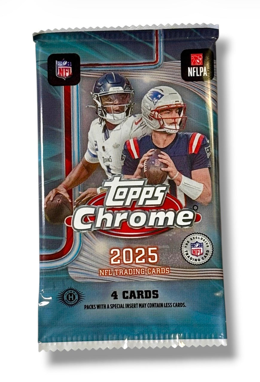 2025 Topps Chrome Football NFL Hobby Box - Single Pack Purchase