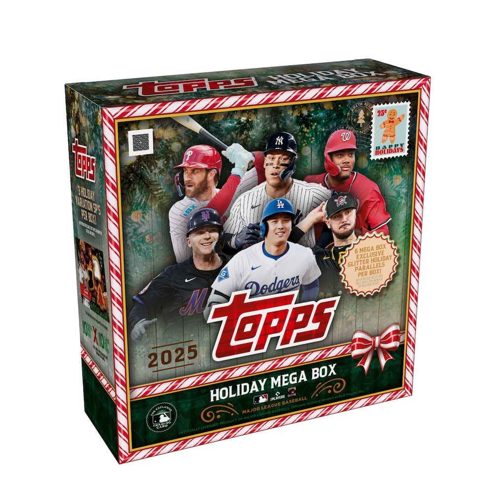 2025 Topps Holiday Mega Box - 6 Exclusive Glitter Parallels!