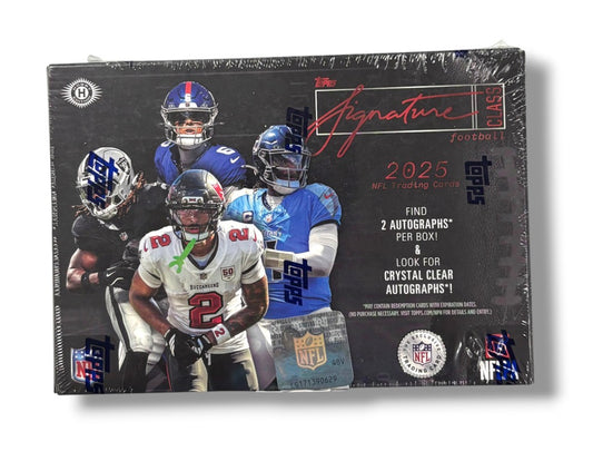 2025 Topps Signature Class Football Hobby Box Sealed - 2 Autos Guaranteed