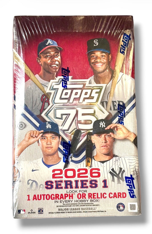 2026 Topps 75 Series 1 Baseball Hobby Box - 4 Mojo Cards, 1 Auto or Relic Per Box