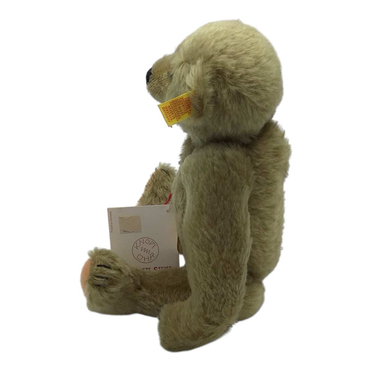 German Steiff Golden Brown Teddy Bear 0155/32 w/ Makers Label & Ear Button