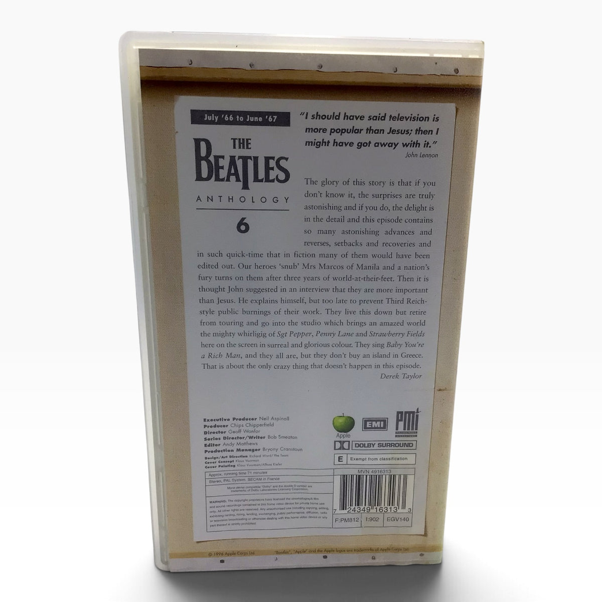 The Beatles Anthology 8-Volume VHS Box Set – 1996 Apple Corps & Capitol Records