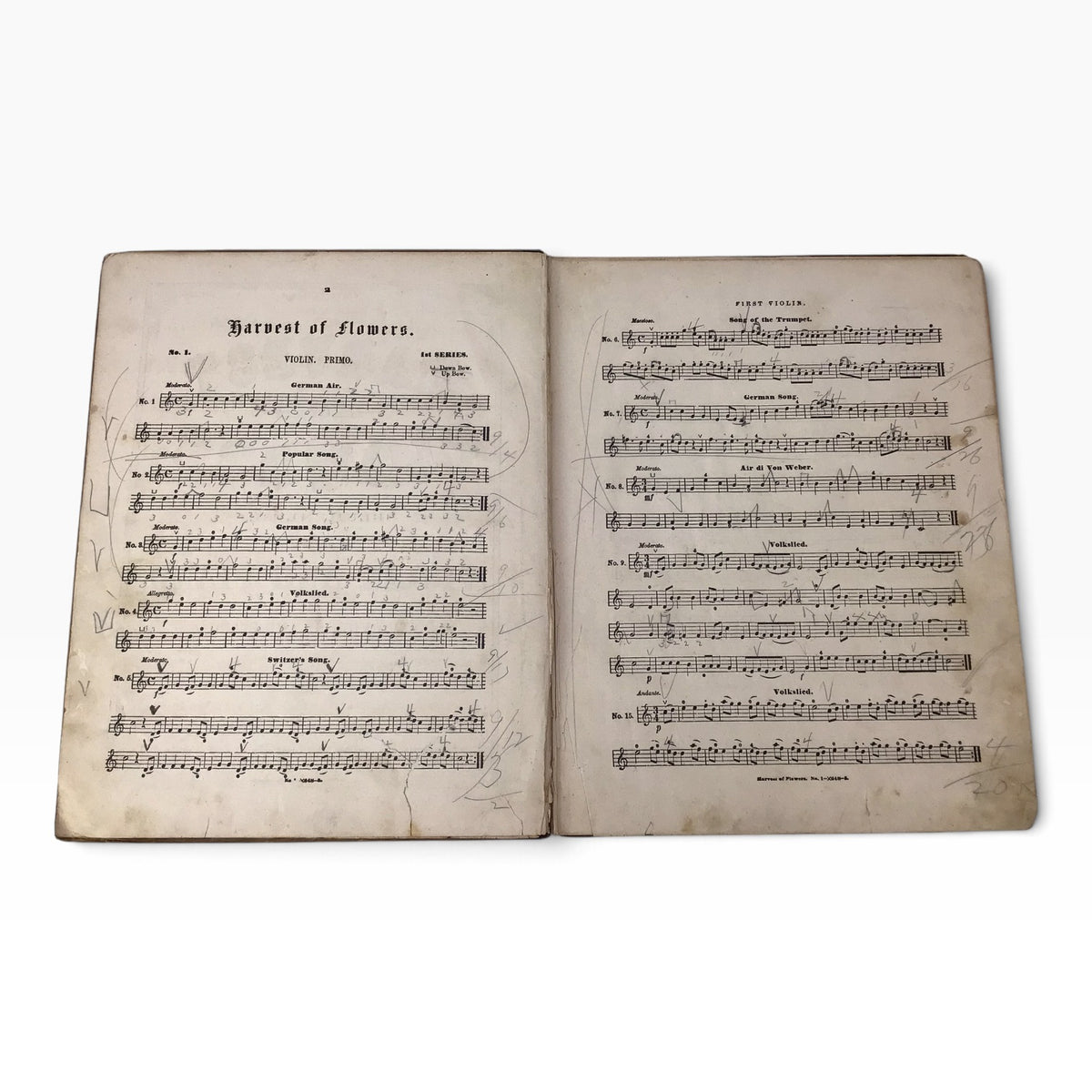 Harvest of Flowers Blumenlese Violin & Piano – Vintage Music Sheet Book