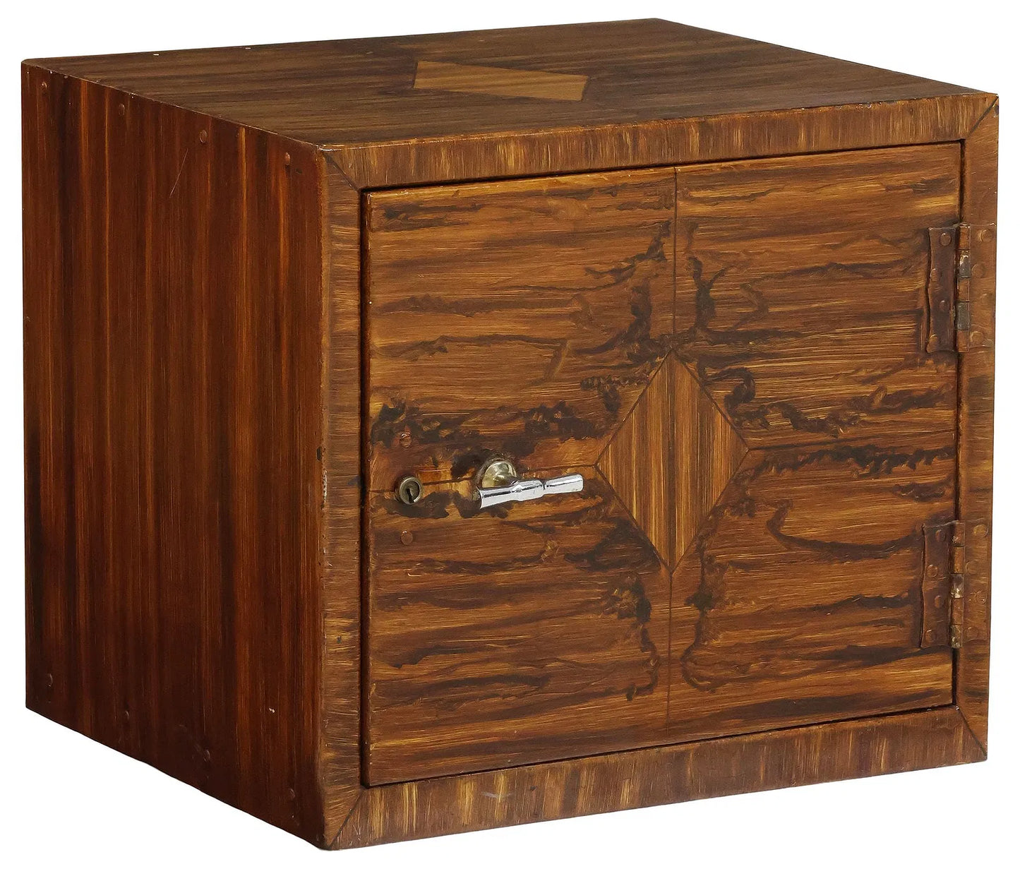 English Grain-Painted Metal Folio Safe | Early 20th Century
