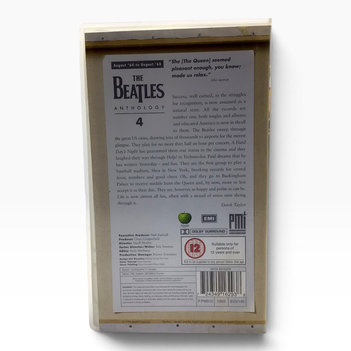 The Beatles Anthology 8-Volume VHS Box Set – 1996 Apple Corps & Capitol Records