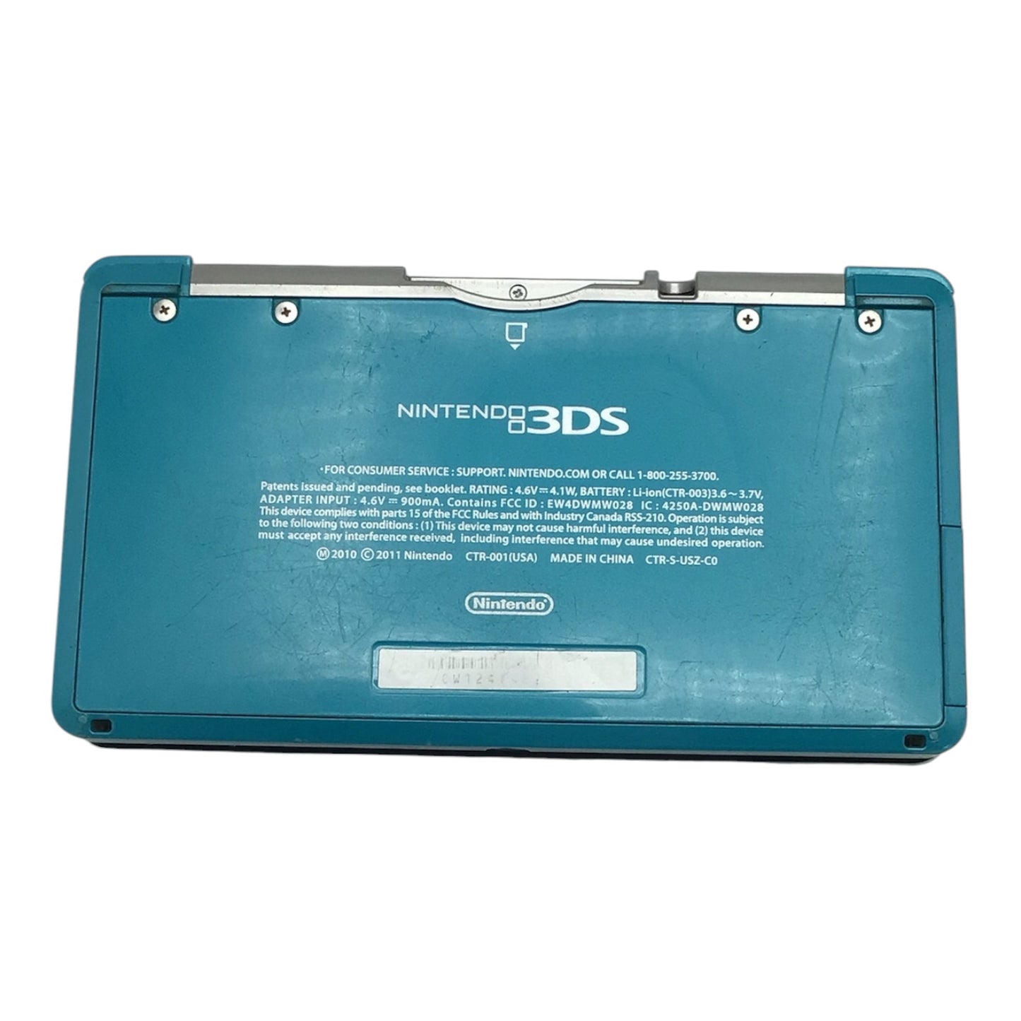 Nintendo 3DS w/ Charger Teal - Tested & Working