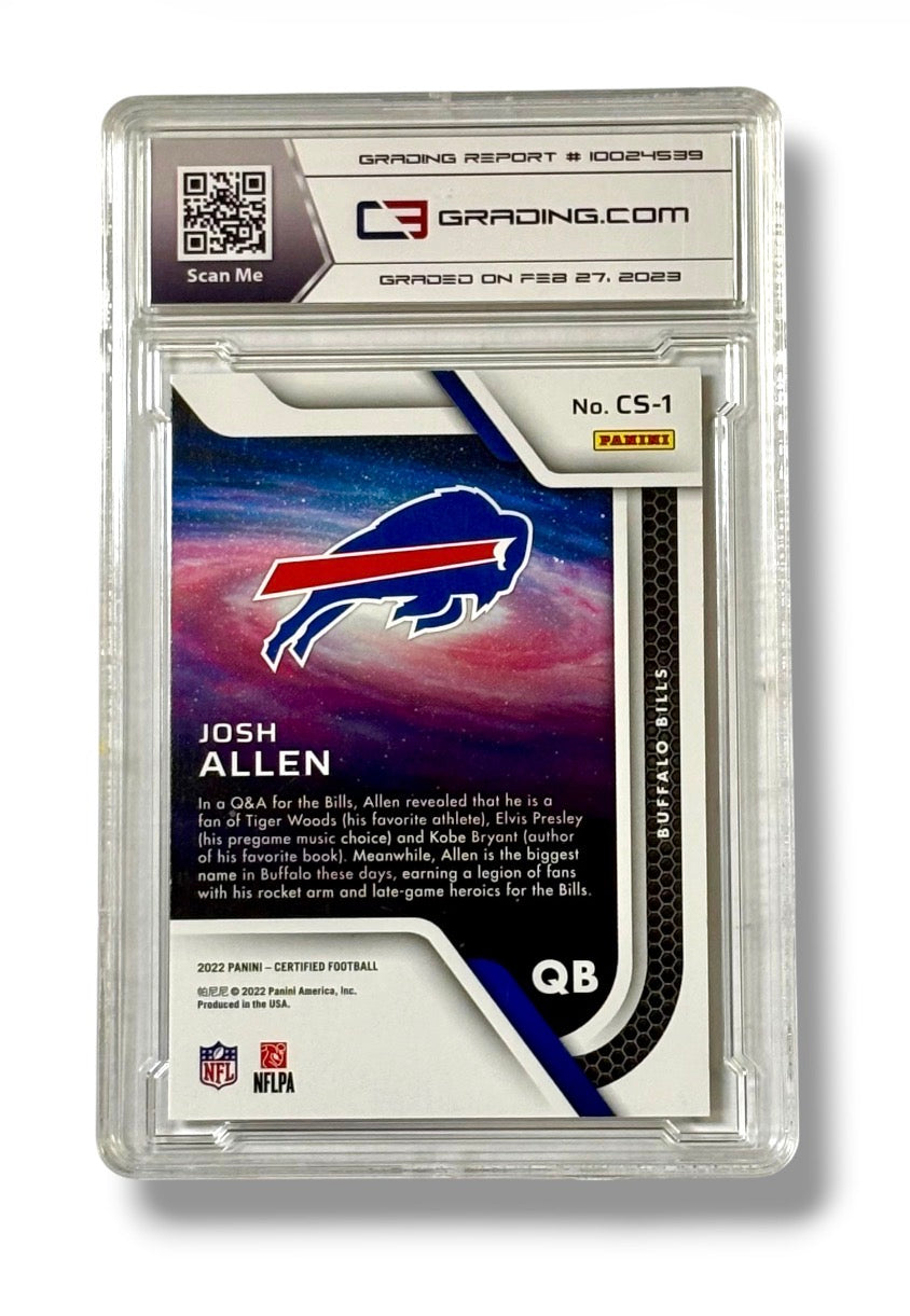 2022 Panini Certified Stars Insert #CS-1 Josh Allen GR 9.5 Gem Mint - 100241539