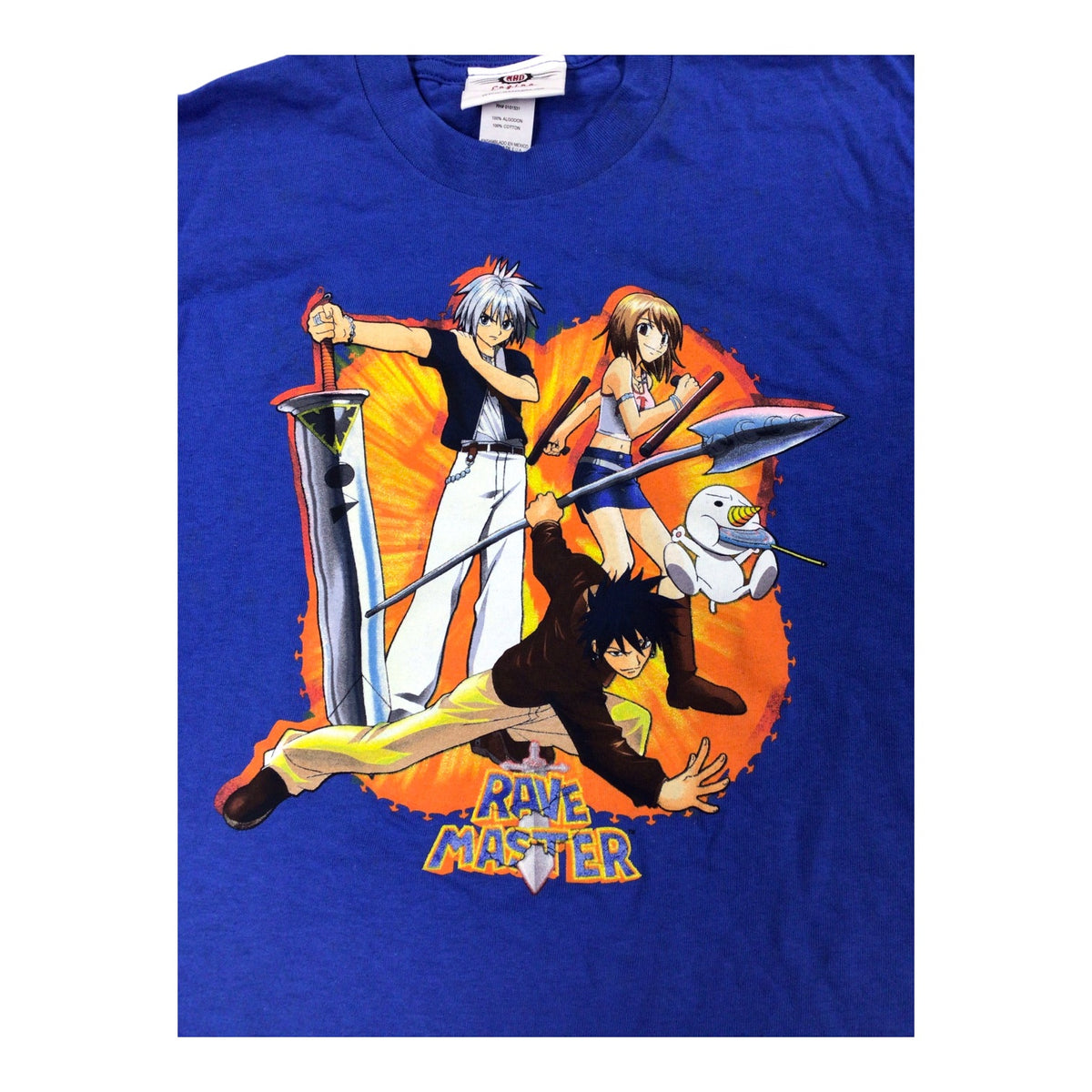 Vintage Rave Master Anime Graphic T-Shirt Blue Size 7 – MAD Engine