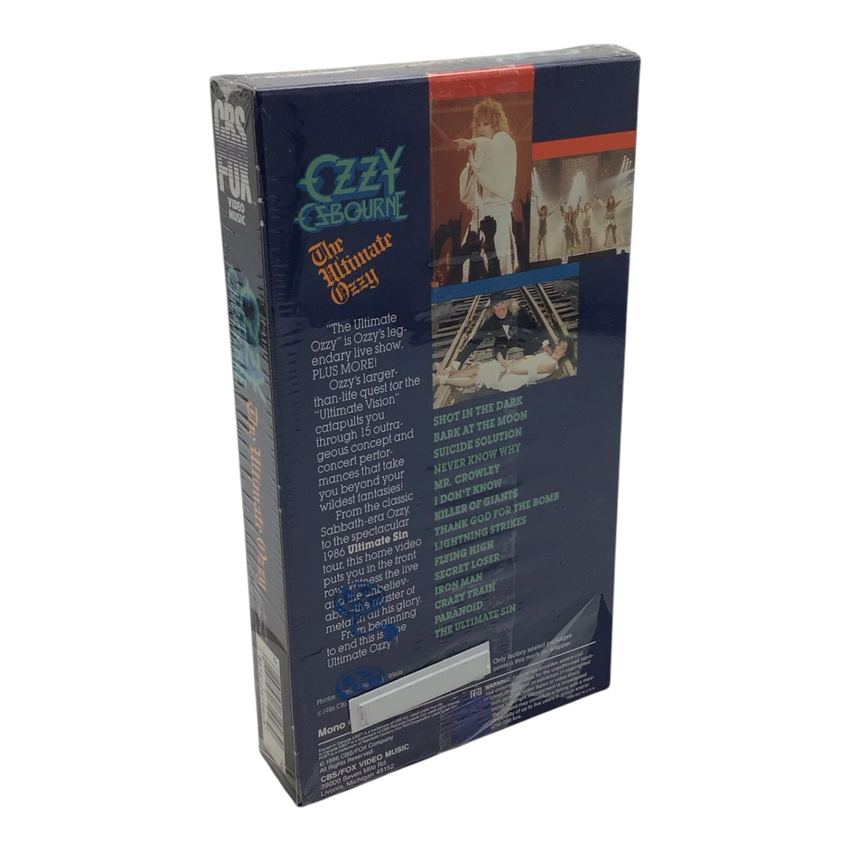 Ozzy Osbourne The Ultimate Ozzy VHS Tape