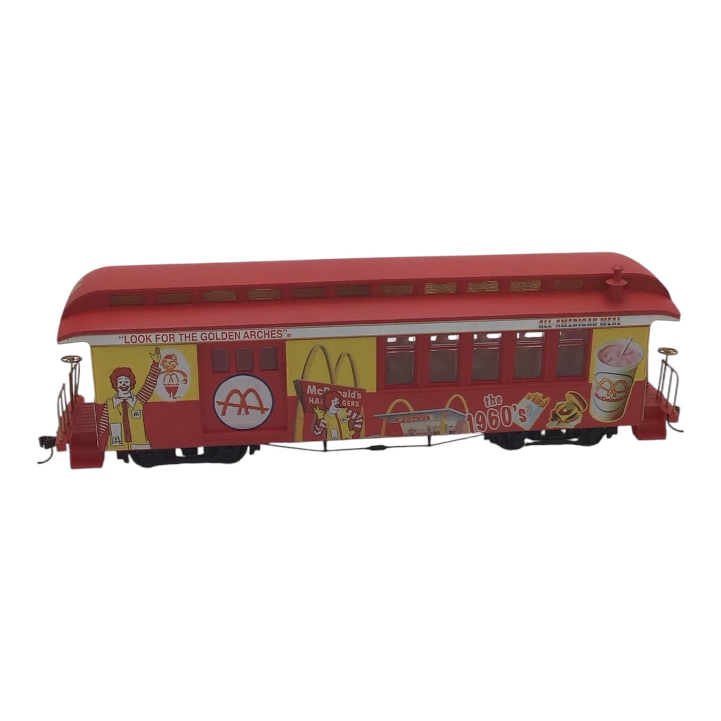 Hawthorne Village McDonald's 50th Anniversary Train Car Set of 4 w/ Tracks