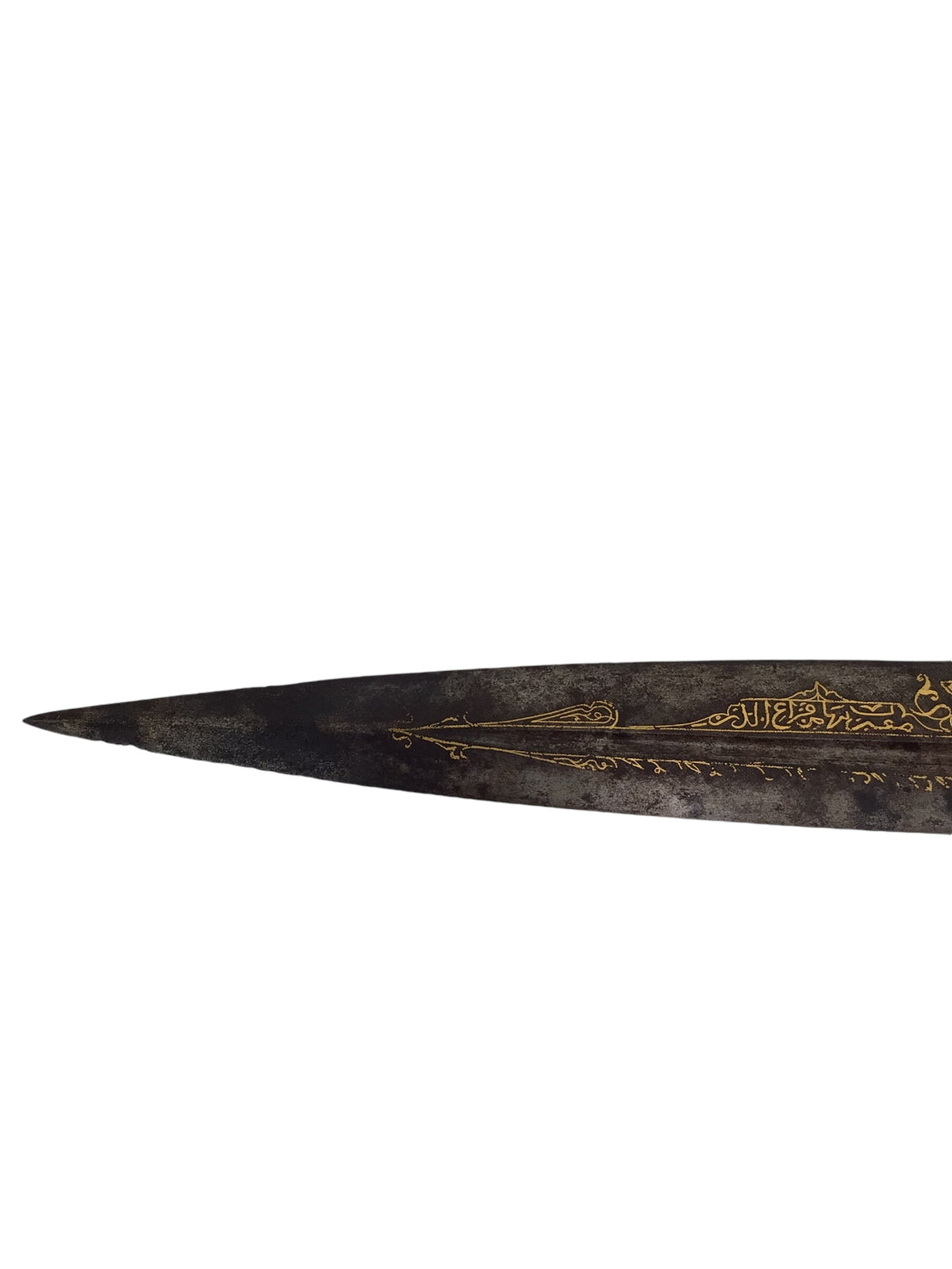 Turkish Kama Dagger beautiful Niello Silver Blade Inlays Bone Hilt est. 18th Century