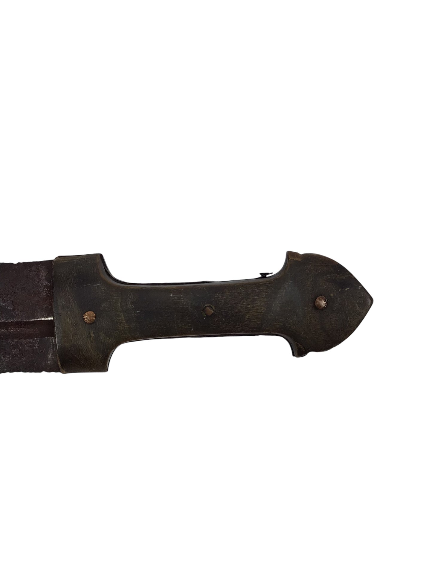 Turkish Kama Dagger beautiful Niello Silver Blade Inlays Bone Hilt est. 18th Century