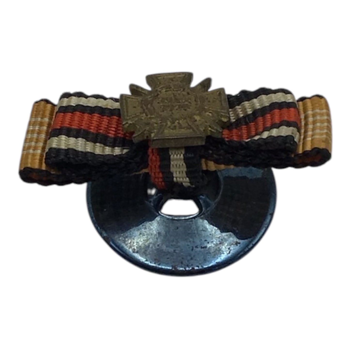 German WWI Hindenburg Cross with Swords Button Ribbon