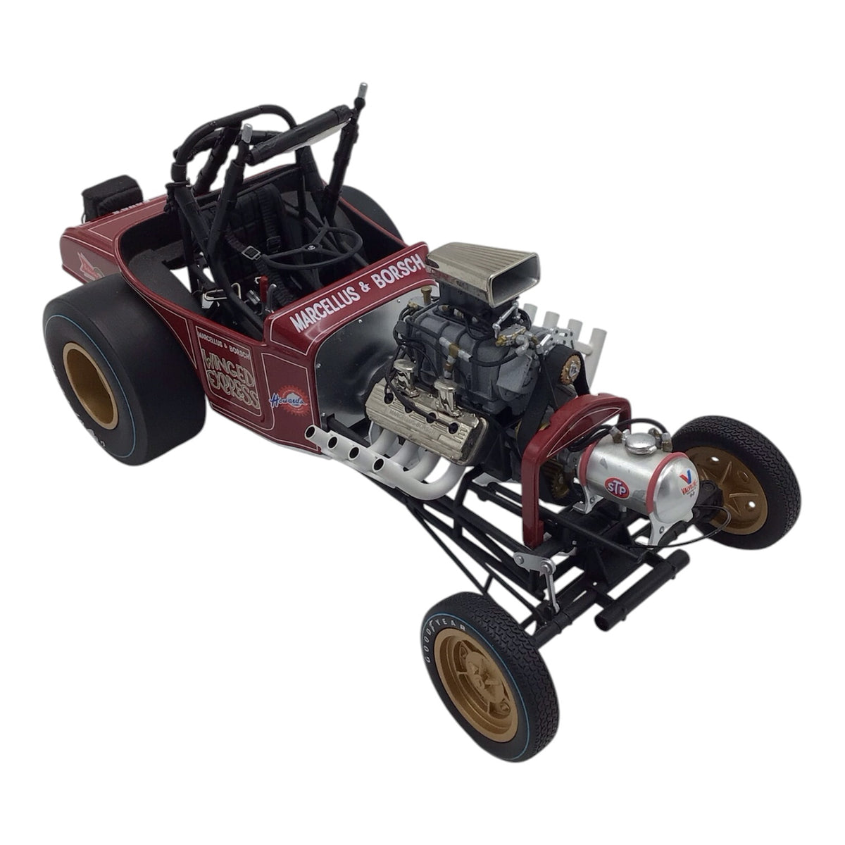 Marcellus & Borsch Winged Express Fuel Altered Drag Car Model