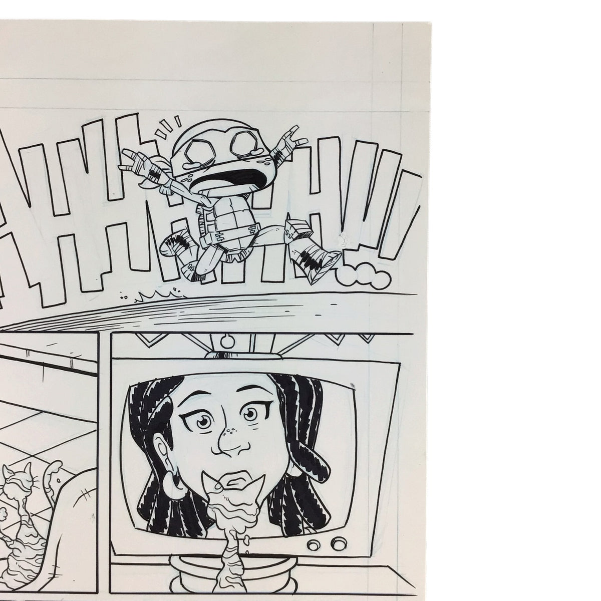 Original Art Comic TMNT New Animated Adventures #10 by Chad Thomas