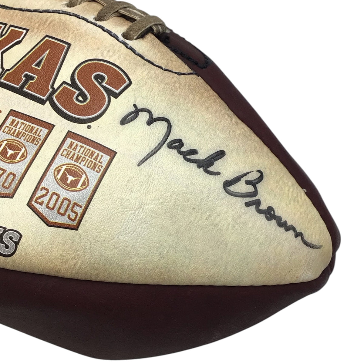 U.T Longhorn Football Signed By Darrell Royal & Mack Brown