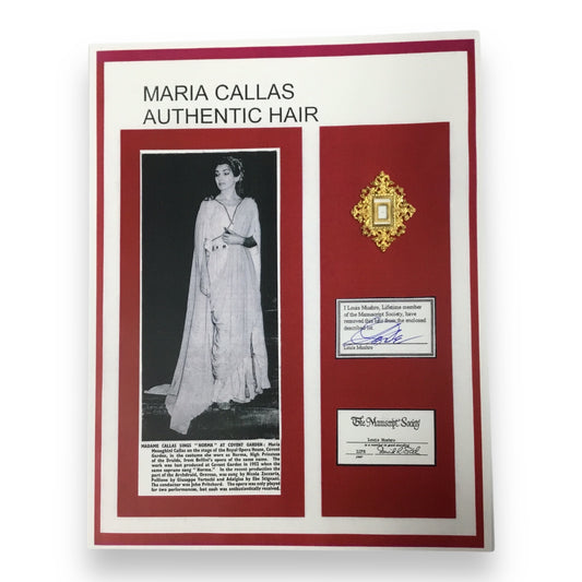Maria Callas Hair Clipping with COA
