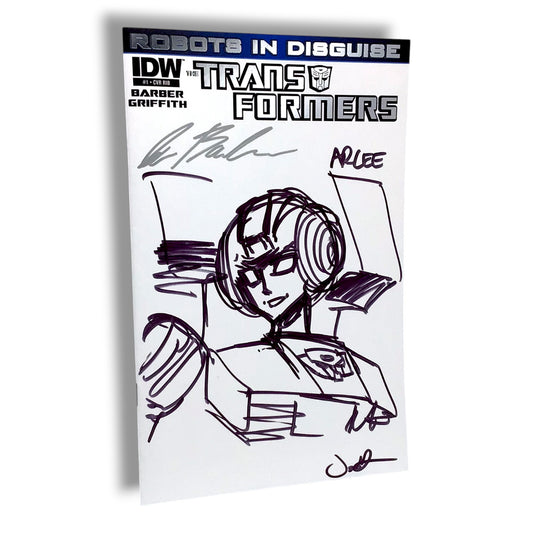 IDW Transformers: Robots in Disguise #1 (2012) – Original Arcee Sketch by Andrew Griffith – Signed by John Barber – Mint