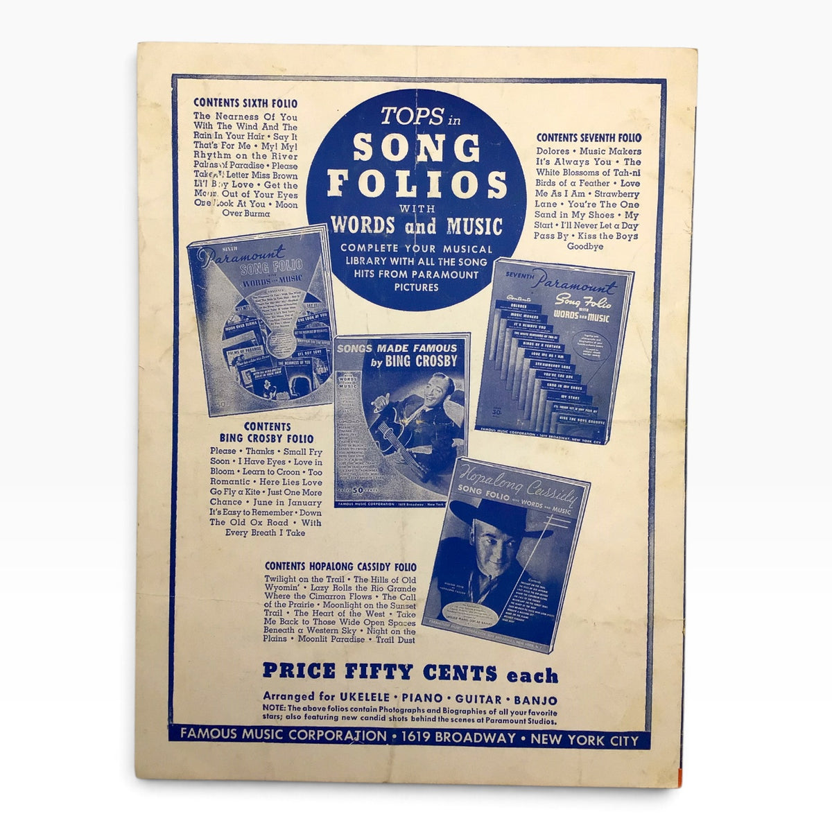 Paramount's Star-Spangled Rhythm Vintage Sheet Music 1942 – Johnny Mercer & Harold Arlen