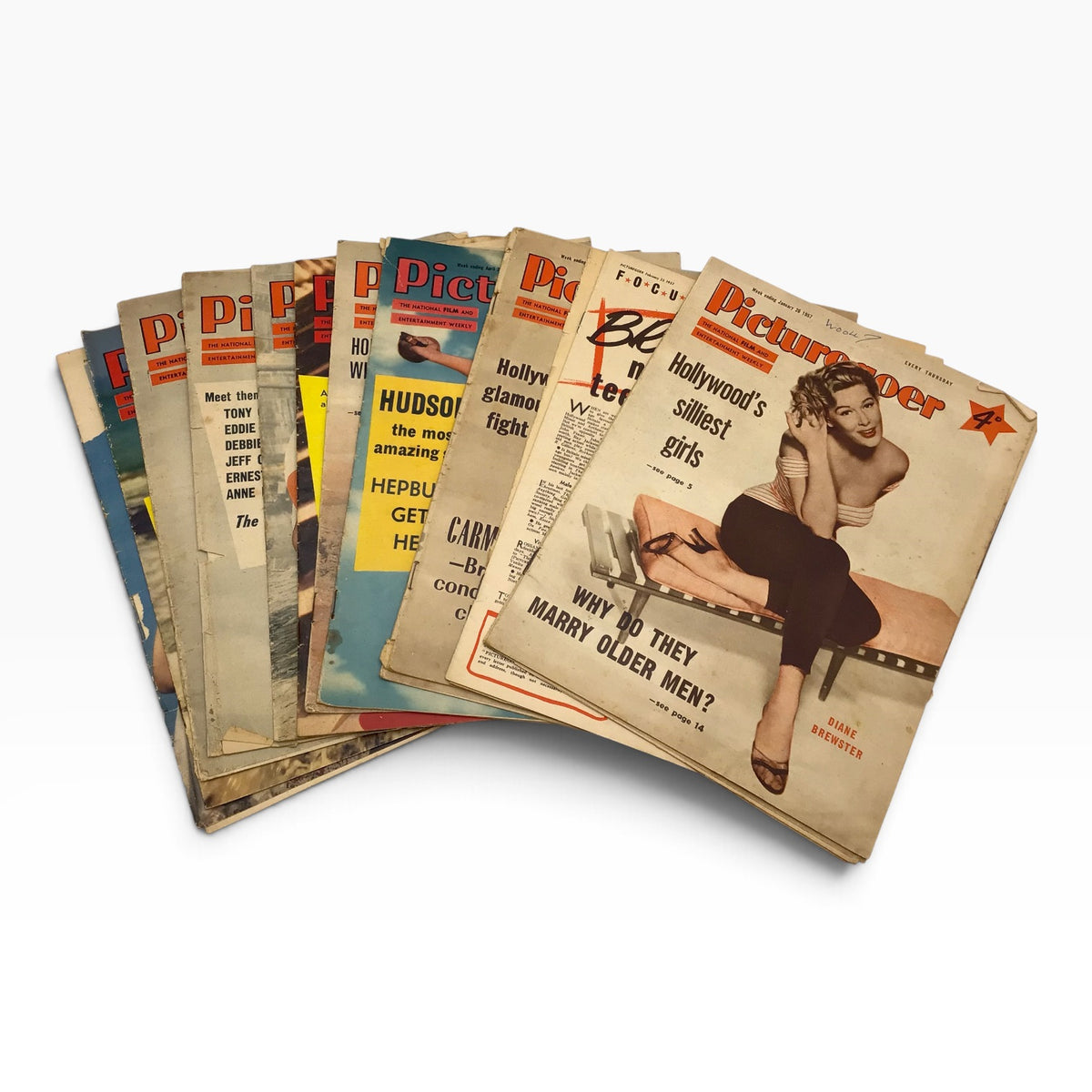 Vintage 1957 Picturegoer Film and Entertainment British Magazine Set - 12 Issues
