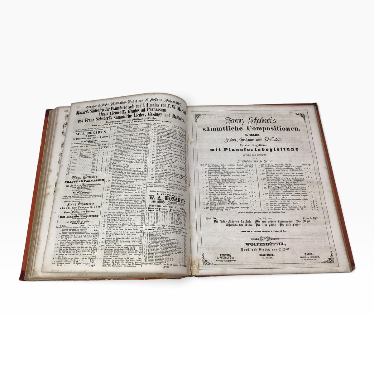 Franz Schubert Complete Compositions Volume 1 – Antique German Music Sheet Book