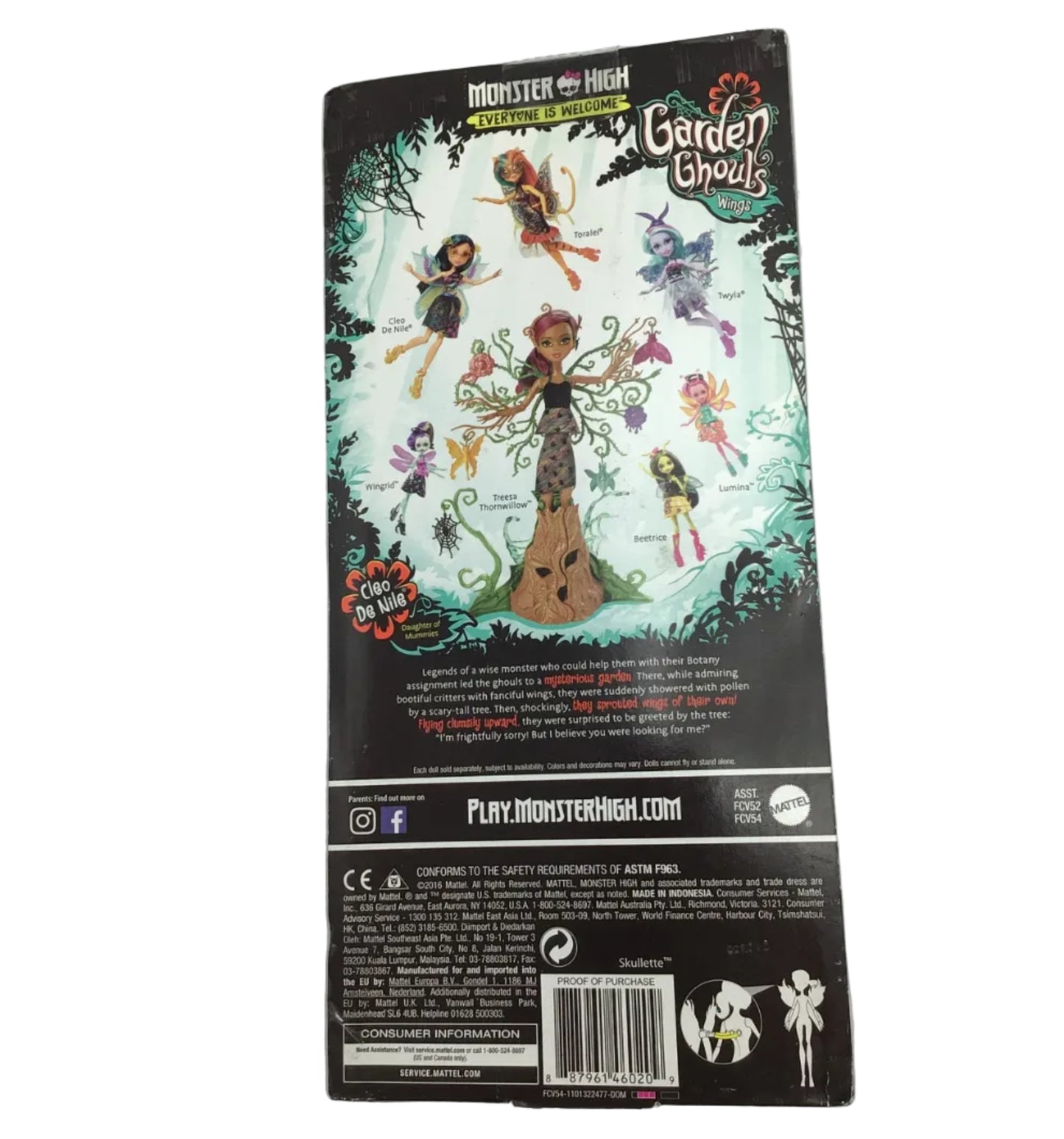 Monster High Garden Ghouls Wings Cleo De Nile - New In Box