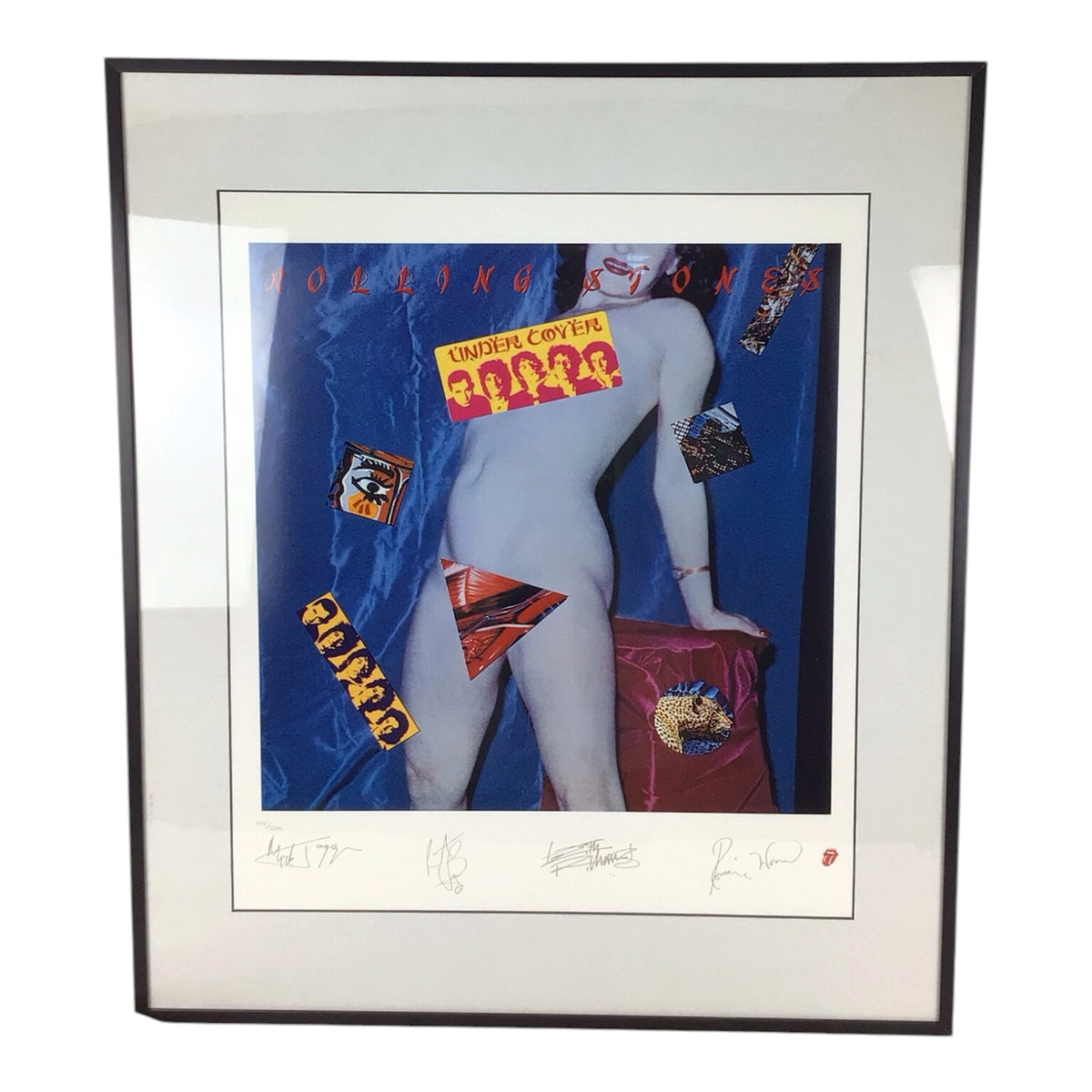 Framed Rolling Stones Lithograph Undercover Album Art 544/5000