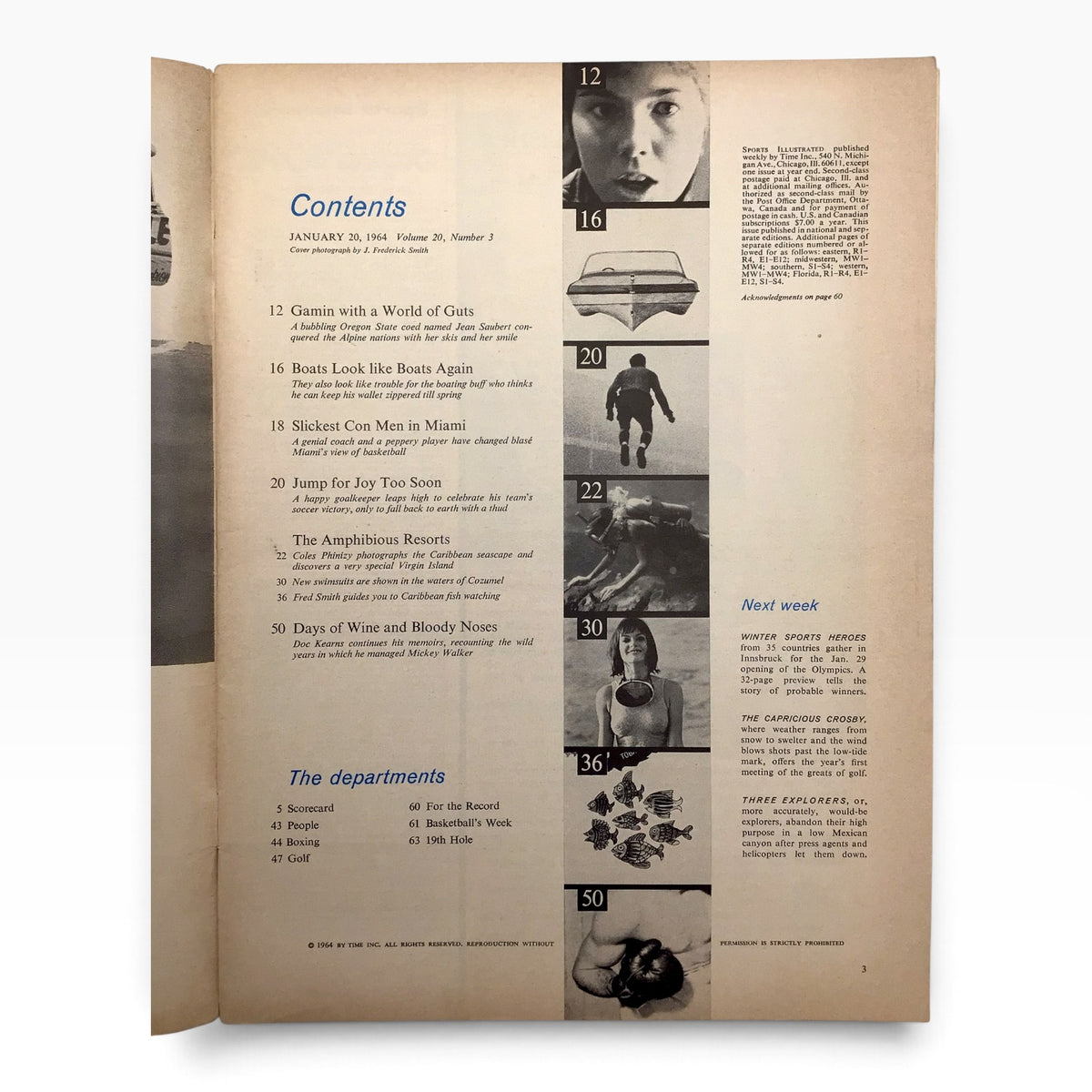 Sports Illustrated January 1964 - First Ever Swimsuit Issue - Vintage Sports Magazine