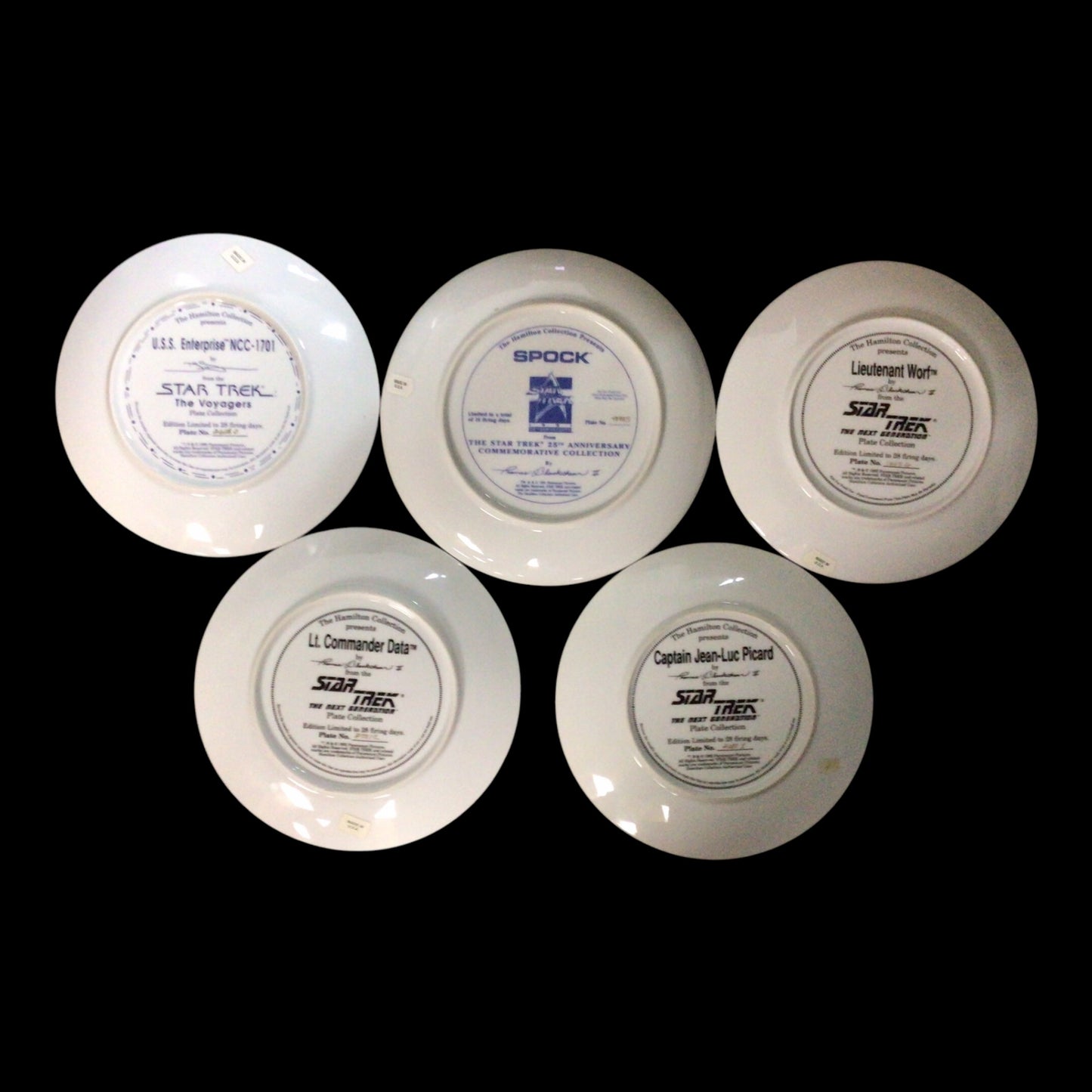 Star Trek Collector Plates - Set of 5 by The Hamilton Collection
